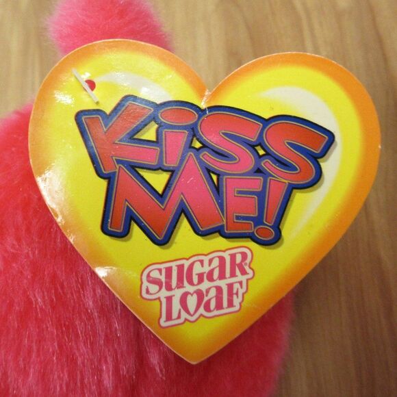 SUGAR LOAF‎ TOYS Fuchsia Pink Classic Teddy Bear Kiss Me Plush Plaid Heart 18" - Picture 6 of 14